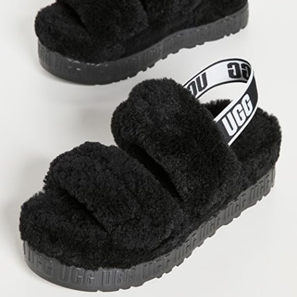 NEW size 8-8.5/39 UGG Oh Fluffita Fur Platform Slides - Picture 4 of 10